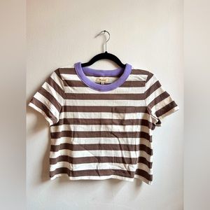 Madewell Striped Cropped Tee